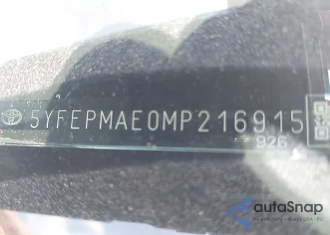 2021 Toyota Corolla Le from USA, damaged, VIN 5YFEPMAE0MP216915